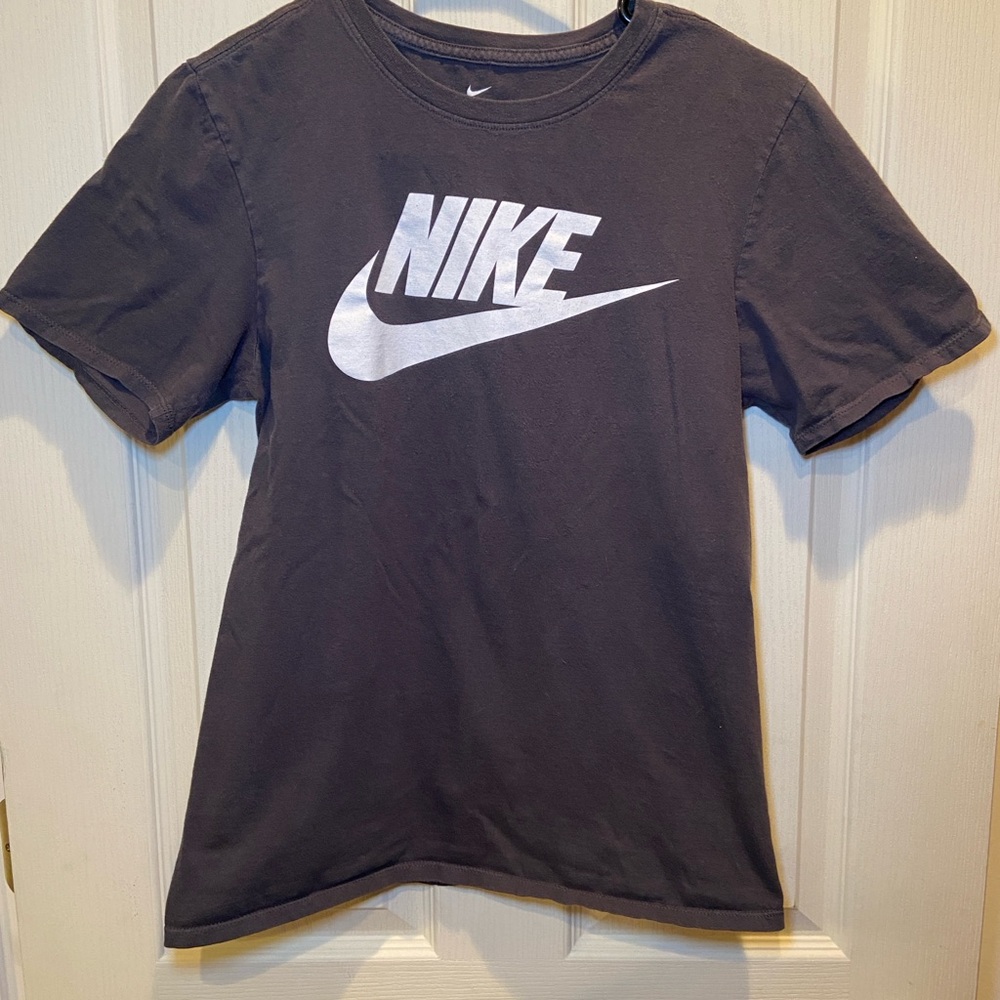 Nike Gray Athletic Tee with White Text